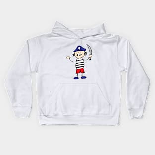 SHIPWRECK'D SARAH THE PIRATE KID (FROM MY BOOK 'HAIRY TALES' BY CLIFFORD JAMES HAYES) Kids Hoodie